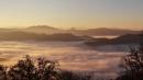 nebbia sotto castello di Canossa da Vezzano